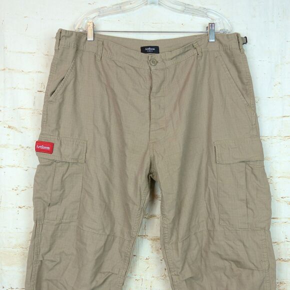 Artform Ripstop Cargo Pants Mens XL 40X30 Khaki Fatigue Button Fly Skate Rothco - Picture 4 of 14